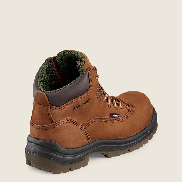 Red Wing Work Boots King Toe® - 5-Inch Waterproof Safety Toe - Brune - Dame 3690-CHKOT